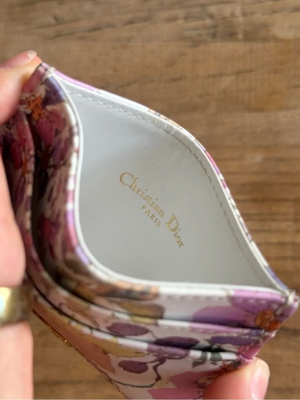 Authentic Dior Floral Card Holder